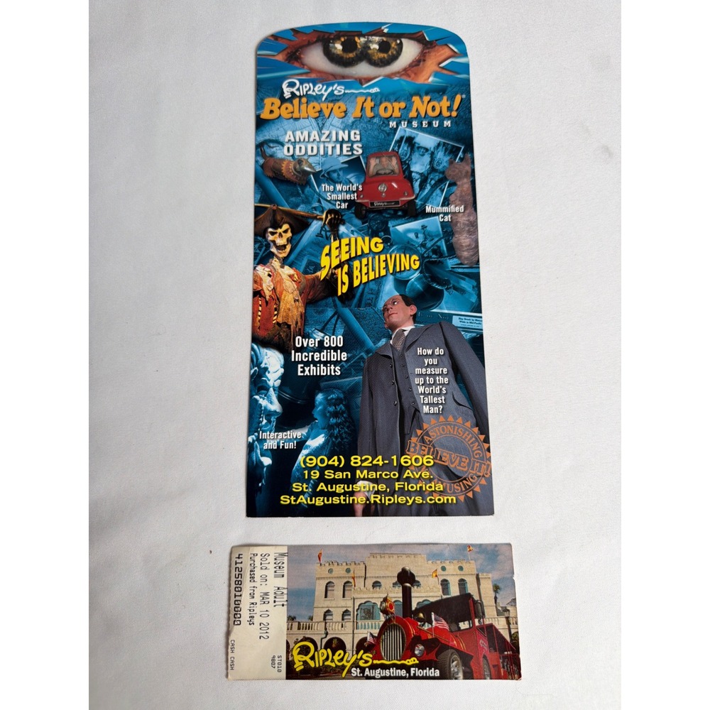 VINTAGE Ripley's Believe It or Not! Ticket Flyer Unisex OS Blue GOOD